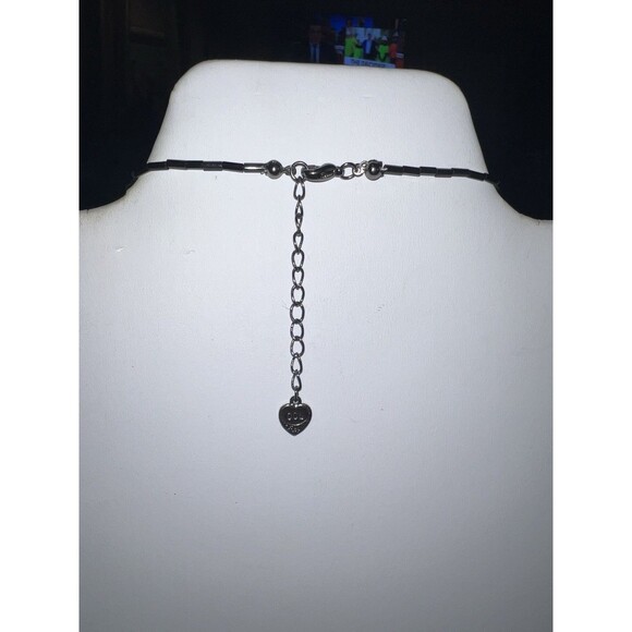 DOL Artisan Necklace Black Glass with Aurora Borealis Finish Sculptural Collar - Picture 5 of 9